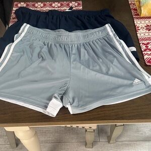 Adidas and Nike Light Gray and Navy Shorts